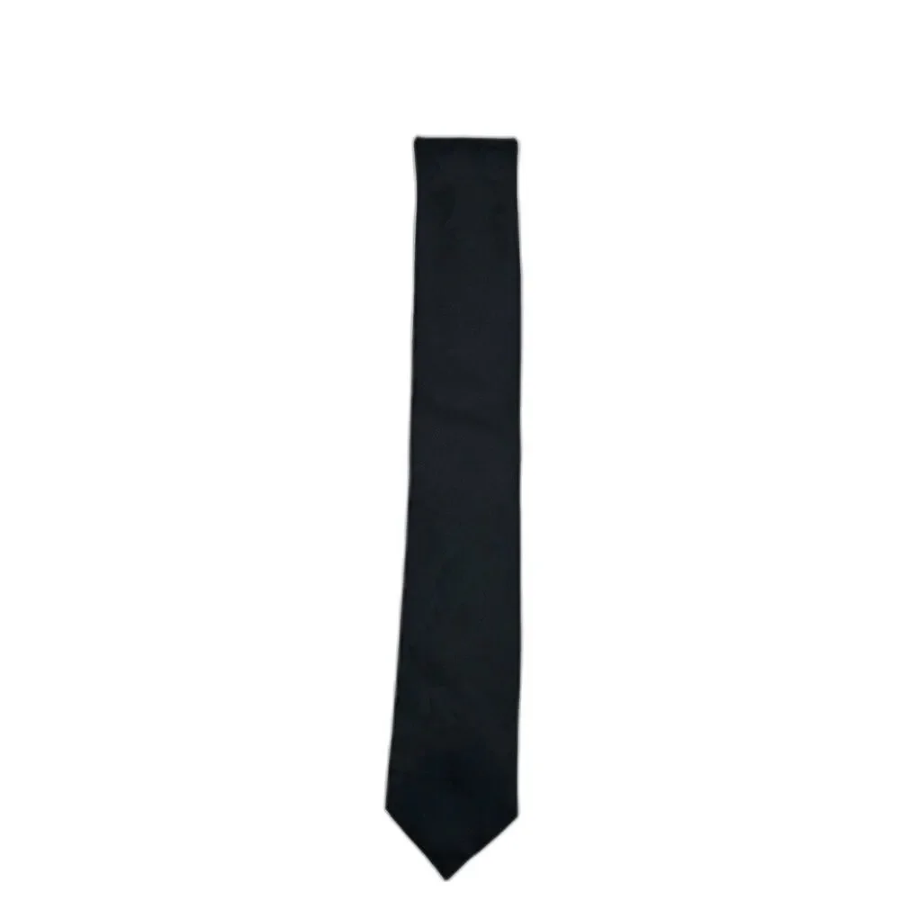JF J.Ferrar Black Slim Tie 2.5” Narrow Neck Tie Polyester Men